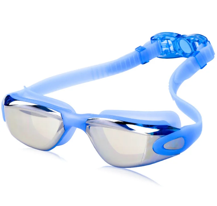 Professional Waterproof Swimming Goggles for Adult, Anti-fog, Anti UV Eyewear, Universal Large Frame, Male and Female