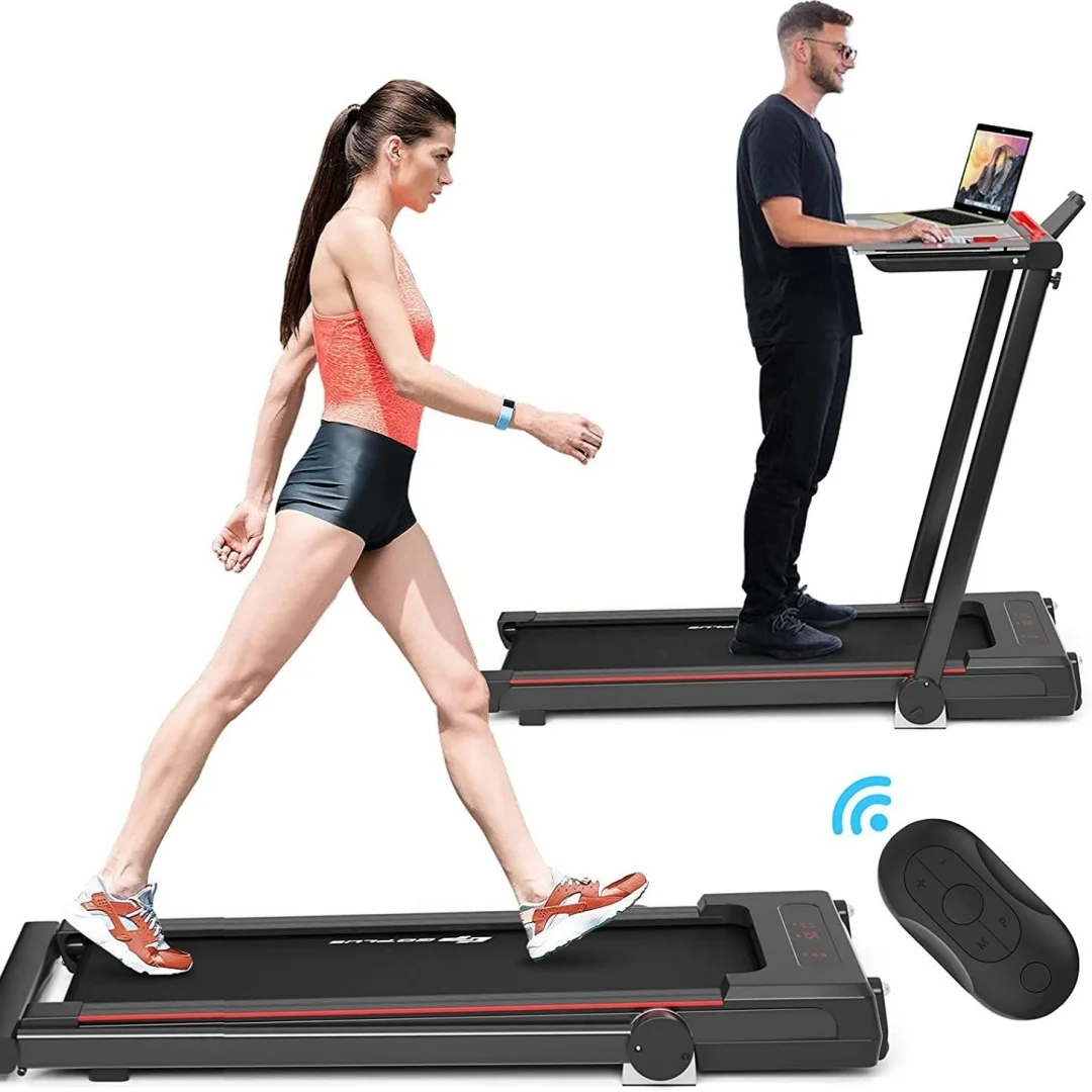 

STLF 3 in 1 Walking Running Jogging with Acrylic Table Electric Home Treadmill Portable Folding Treadmill with Led Screen Displ