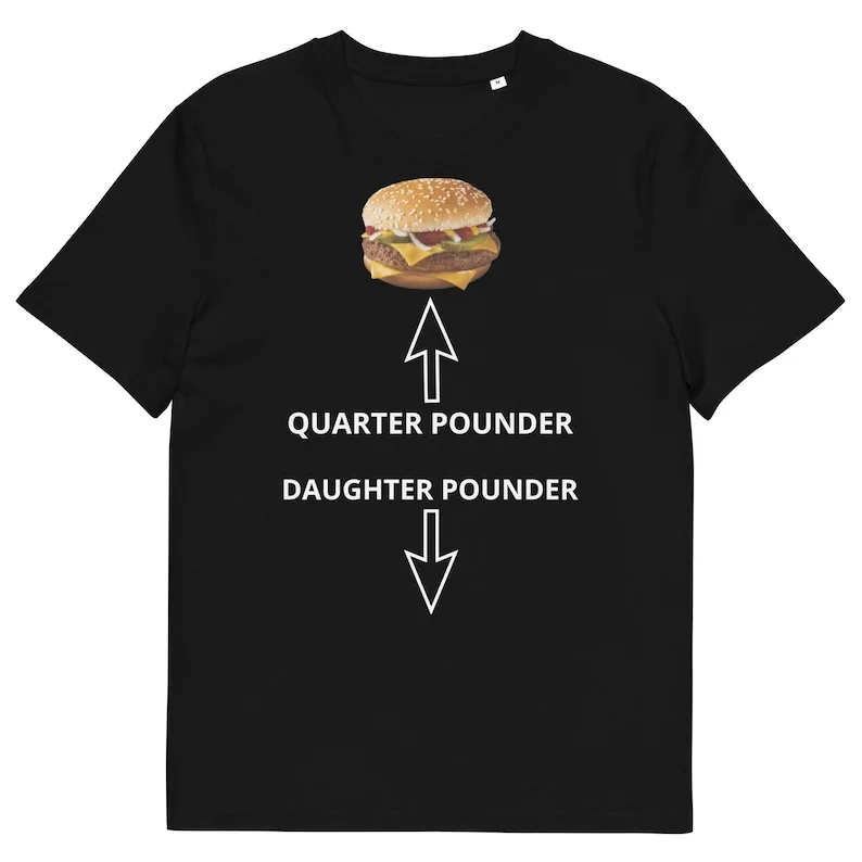 Quarter Pounder Funny T-shirt for Men Women Summer Fashion Casual Comfortable Soft Cotton Tops Print Pattern Retro Streetwear