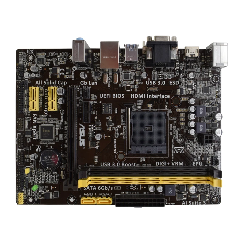 اللوحة الأم ASUS AM1M-A AM1 تدعم AMD Athlon & Sempron 5150 5370 5350 DDR3 PCI-E VGA HDMI USB 3.0 للكمبيوتر المكتبي بأفضل الأسعار