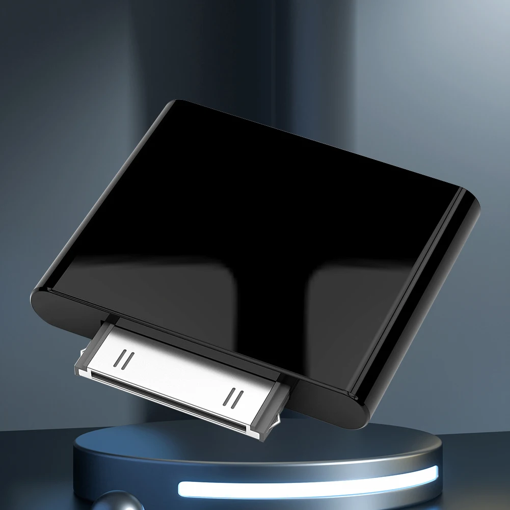 30-pinowy nadajnik audio 40mA kompatybilny z Bluetooth, czarno-biały bezprzewodowy profesjonalny nadajnik Bluetooth do iPoda