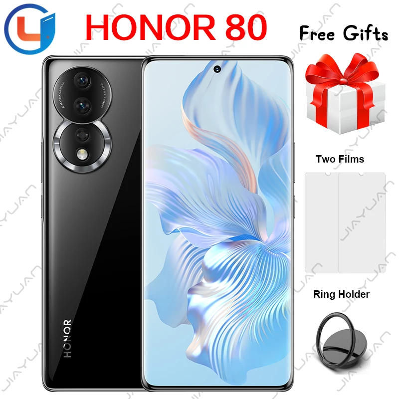 

New Original HONOR 80 5G Moible Phone 6.67 Inches 120Hz Scrren Snapdragon 782G Octa-Core Magic UI 7 Bettery 4800 NFC Smartphone