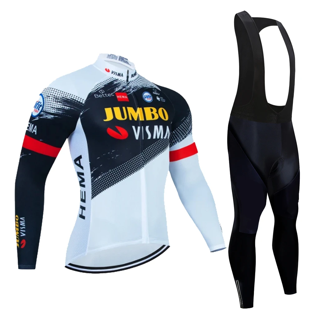 2024Pro New Cycling Jersey Set Men Long Sleeves Bike Suit 19D Gel Pad Pants Autumn MTB Maillot Ciclismo Clothing Bicycle Uniform