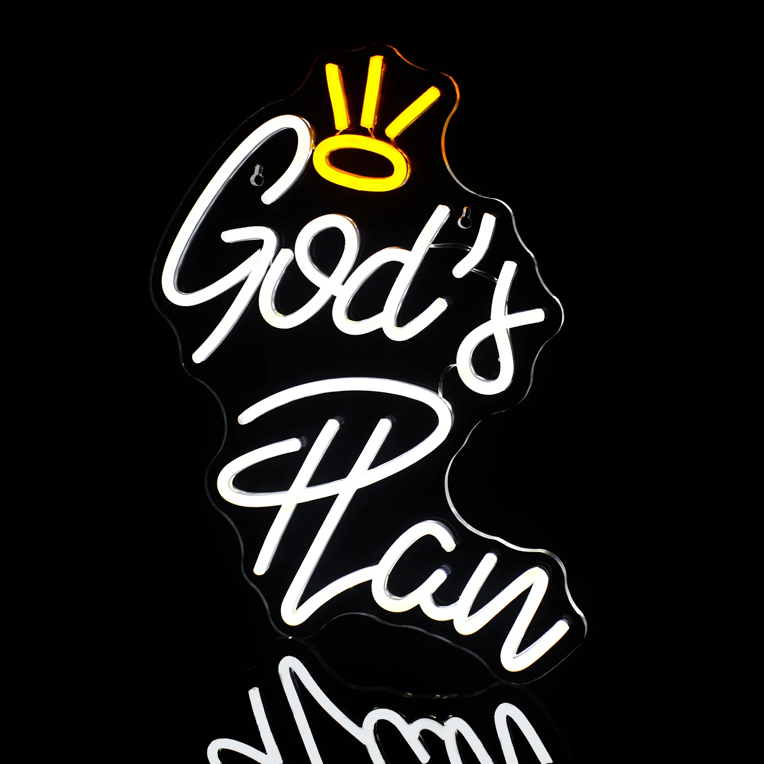 God's Plan Neon Signs LED Neon Light Letter Bedroom Home Bar Wedding Birthday Party Man Cave Neon Sign Art Wall Aesthetic Decor