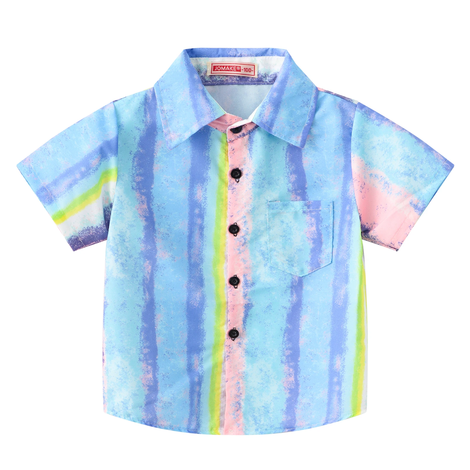 New Summer Boys\' 0-7 Year Old Casual Versatile Multi Color Printed Fashion Short Sleeve Baby Thin Short Sleeve Shirt