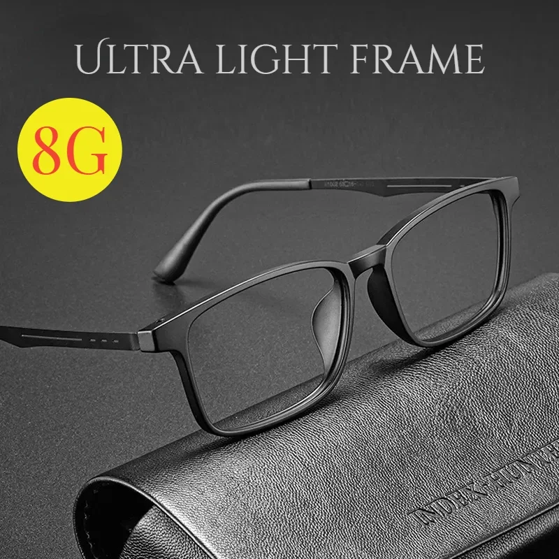 Gafas de lectura ultraligeras con montura de titanio para hombre y mujer, anteojos recetados Anti luz azul + 1,0 a + 4,0