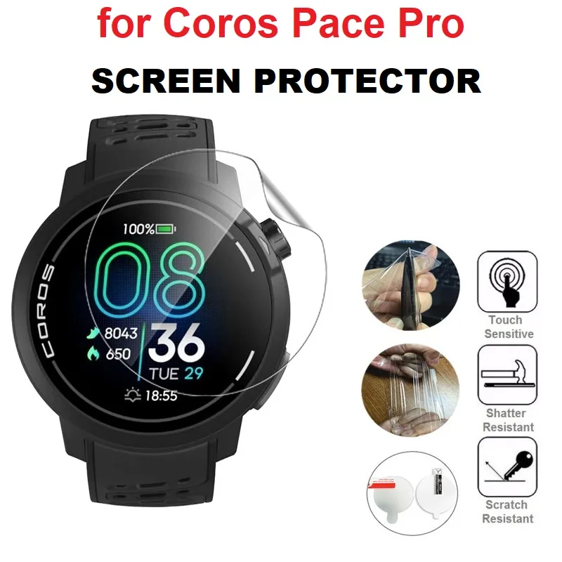 10PCS TPU Hydrogel Soft Screen Protector for Coros Pace Pro Smart Watch HD Clear Protective Film