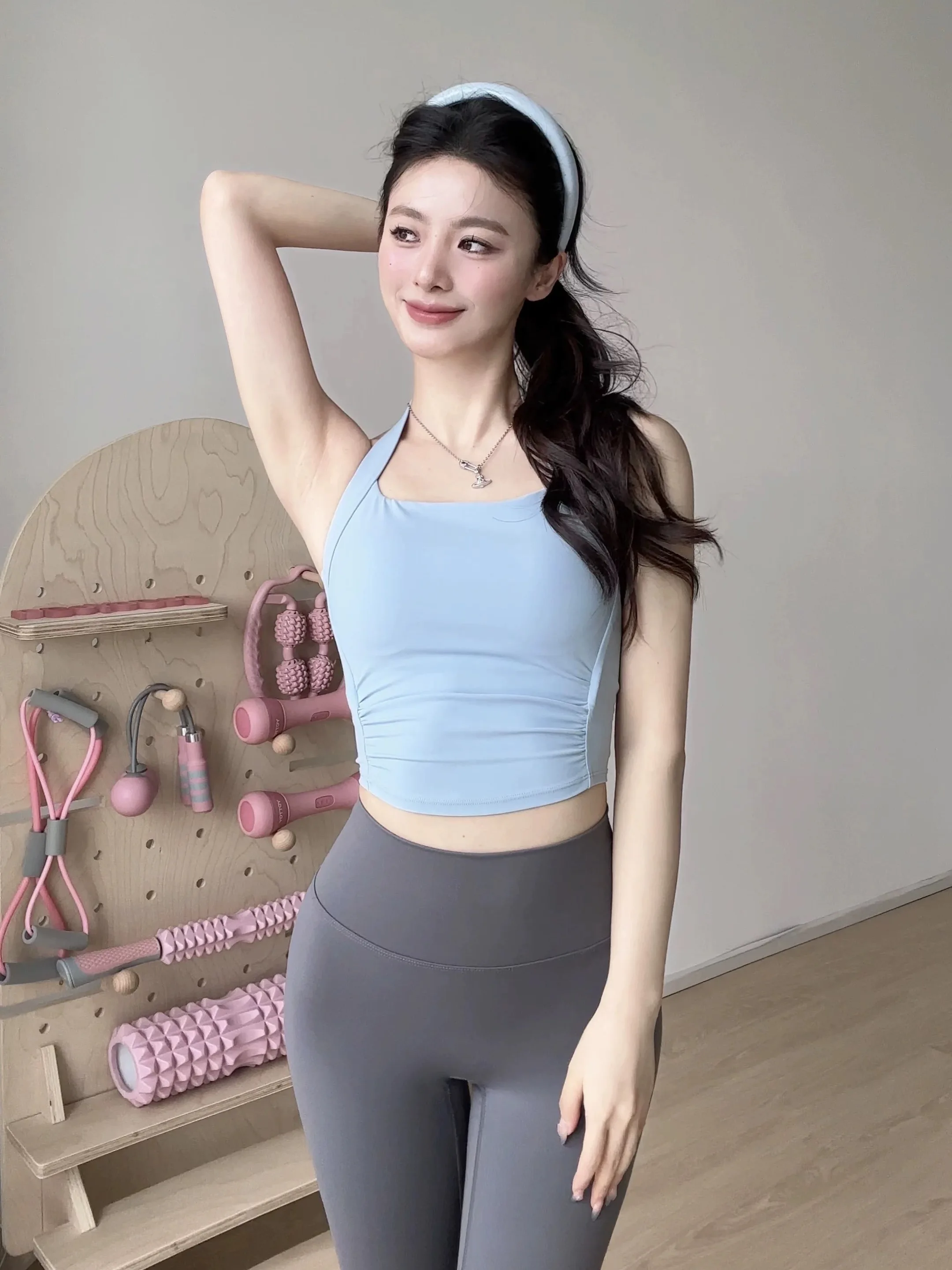 جديد اليوغا الصدرية عالية الكثافة للصدمات تشغيل الرقبة نصفين الملابس الداخلية الرياضية المتكاملة اللياقة البدنية بيلاتيس حبال سترة الظهر الجميلة #6