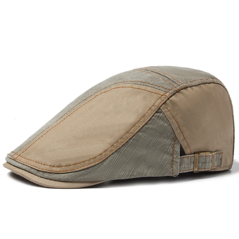 CNTANG New Summer Beret For Men\'s Visor Fashion Cotton Caps Men Berets Casual Vintage Outdoor Flat Flat Hat Adjustable