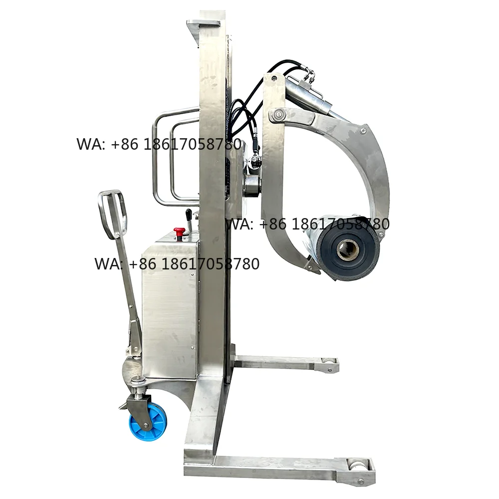 Stainless Steel Material Roll Lifter up to 500 kg with Rotator Clamp for Cold Storage