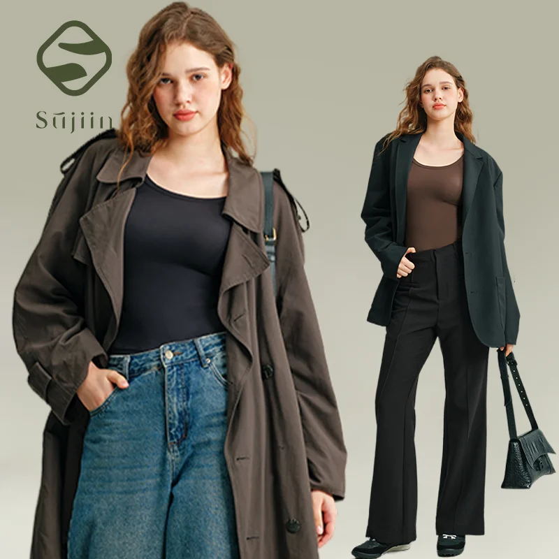 

SUJIIN Thermal Underwear Tops for Women 2025 Autumn Winter Crew Neck Long Sleeve Thin Bottoming Hermal T-Shirt Tops Woman WC056