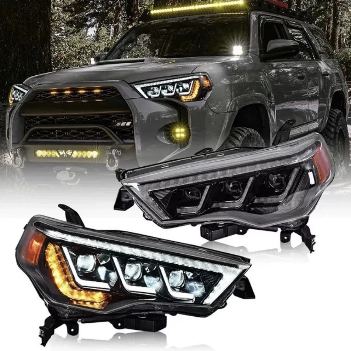 

Подходит для фар Speedmaster 4RUNNER 2014-2020 гг., полностью светодиодные дневные ходовые огни в сборе