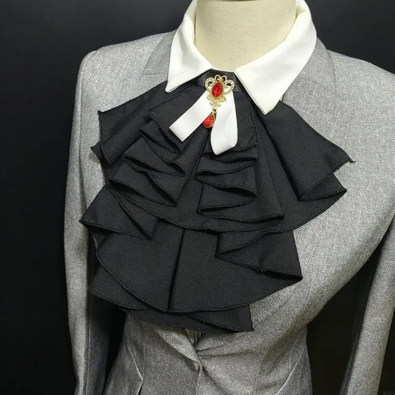 2026 New Victorian Faux Collar Decorative Ruff Collar Multilayer Neckpiece for Women Daily Outfit Stage Show DressingUp Props
