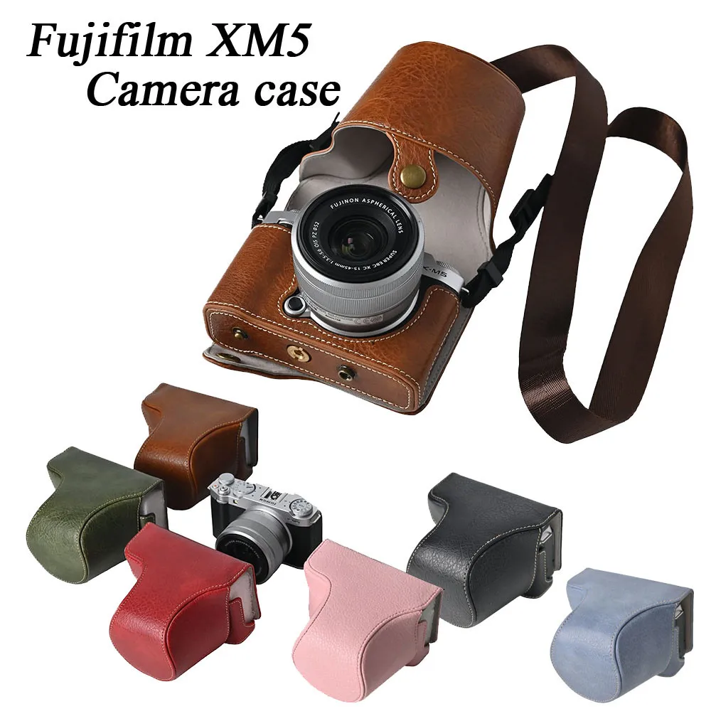 حقيبة كاميرا Fujifilm XM5 كاملة من جلد البولي يوريثان حافظة كاميرا لـ Fujifilm XM5