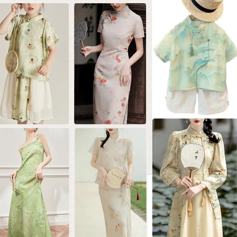 Camisa Cheongsam de linho verão, novo estilo chinês casaco e vestido de tecido, ameixa na neve figura, figura nacional