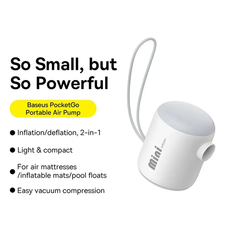 [HOT!A34R】 Wireless Mini Air Pump Portable Electric Inflator For Air Mattresses