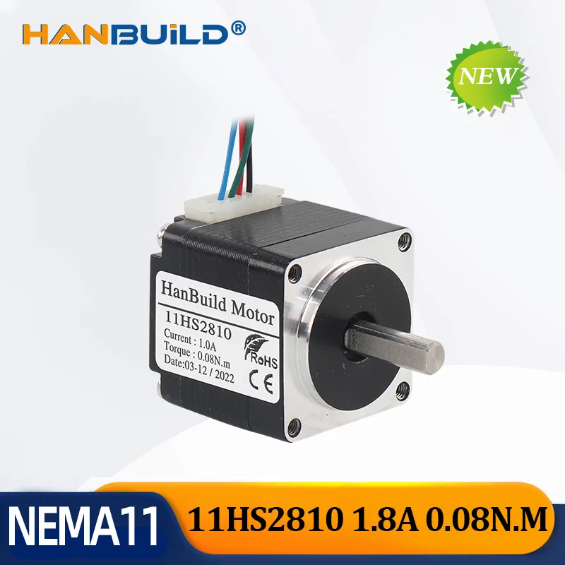 Free shipping Nema11 Stepper Motor 11HS2810 1.8 Degree 0.08N.m Mill Laser Engraving New Stepper Motor for 3D printer acces