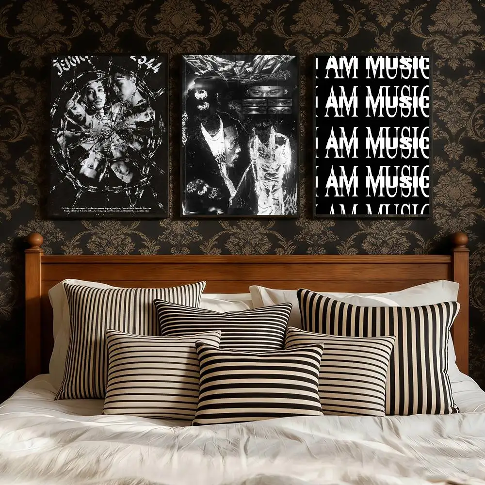 Rap P-playboi music Poster Self-adhesive Art Waterproof C-carti Paper Sticker Coffee House Bar Room Wall Decor