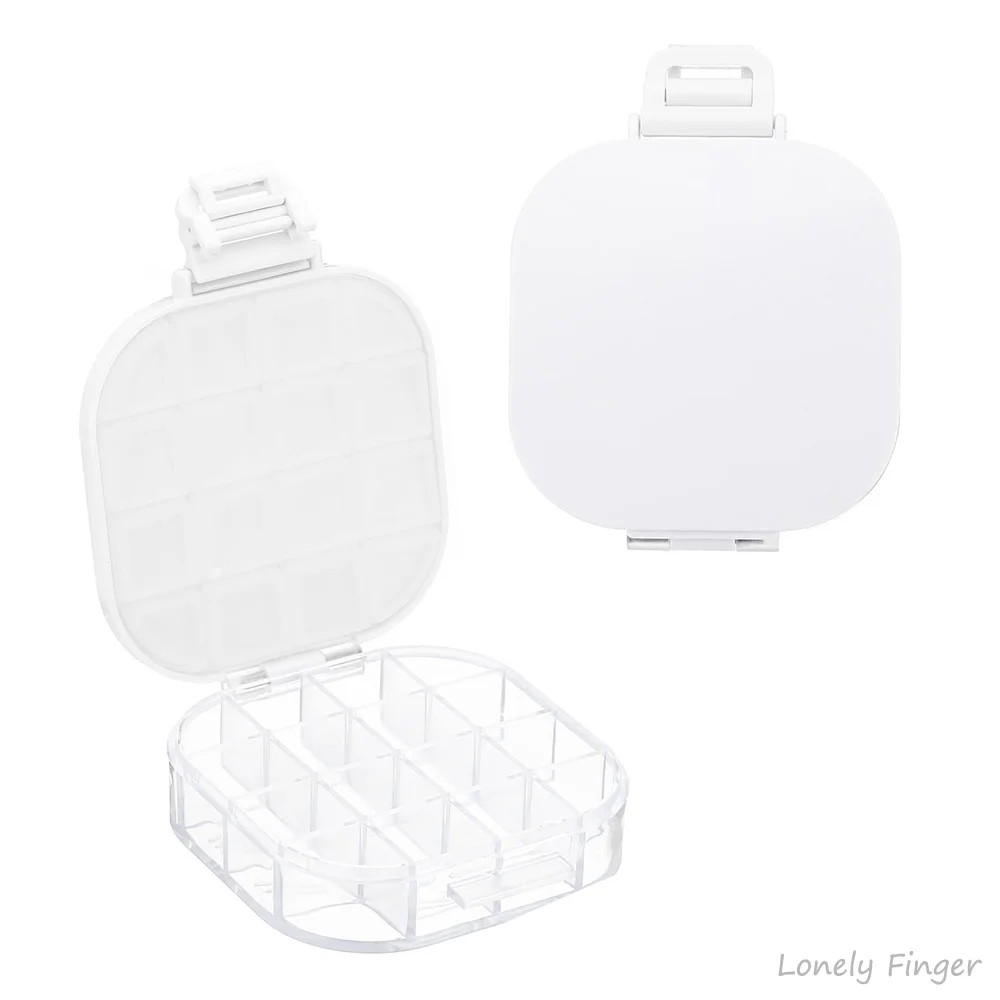 1Pcs Airtight Paint Storage Palette Box with Lid Portable 16 Well Palette Box Palette for Watercolor