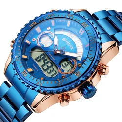 Popular STRYVE 8020 Men's Watch Luxury Waterproof Watch for Men with Analog-Digital Dual Movement Fashion Sports Male Wristwatch