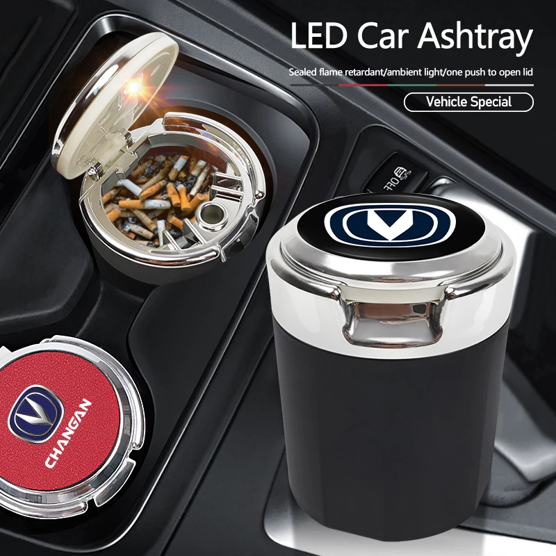 Cenicero Interior de coche, caja de basura portátil, barril de almacenamiento para Changan CS75 CS55 CS15 CS35 EADO CX70 CS85 UNI-T UNI-K CS95 Alsvin