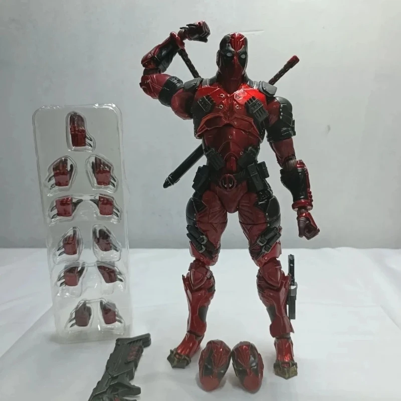 

New In Stock 26cm Anime Figurin Deadpool Action Doll Desktop Model Sculpture Accessories Series Toys Home Decoration Gift For
