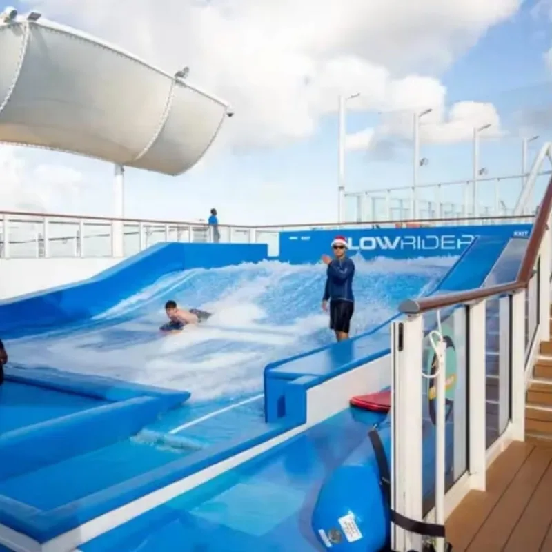 Outdoor Surf Simulator Water Park Resort Surfing Machine with Fiberglass Flow Equipment for Beach