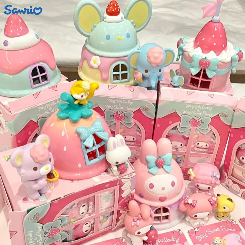 

Подлинная Sanrio My Melody Amd мое сладкое пианино Play House серия кавайная Аниме Фигурка модель настольное украшение декоративная игрушка подарок на день рождения