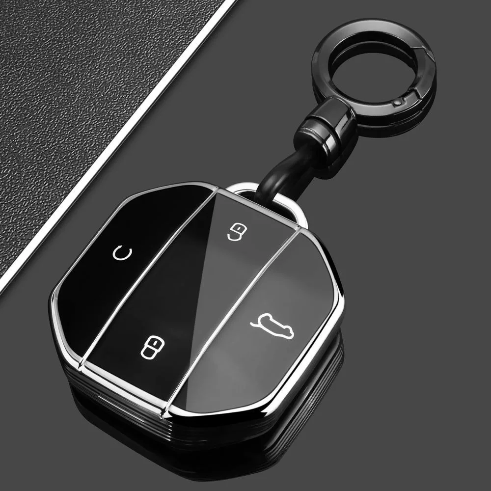 حافظة مفاتيح السيارة من البولي يوريثان لـ Jetour Freer Freedom T2 Freer Traveller T1 2025 + غطاء عن بعد شل المفاتيح فوب ملحقات مضادة للخدش #3