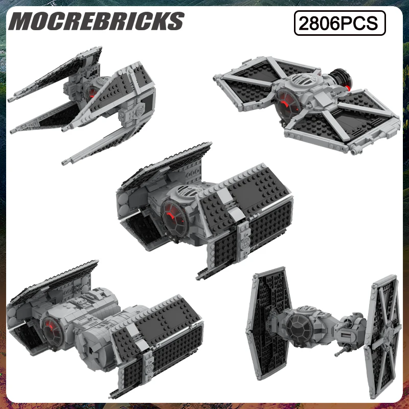 

Space War Series MOC TIE Bomber Interceptor Spaceship Assembling Building Blocks Model Set Children's Toys Xmas Gifts