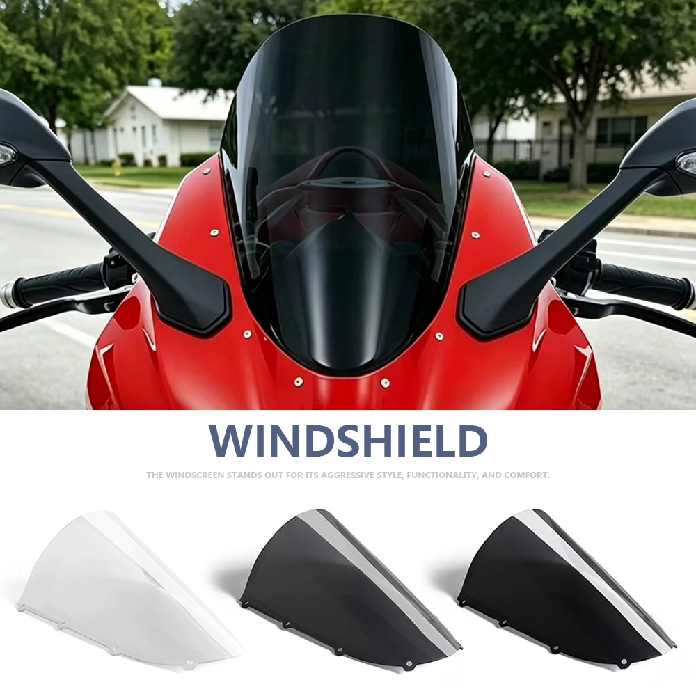 

Panigale V2S Motorcycle Double Bubble Windscreen Screen Windshield Wind Deflector Accessories For Ducati Panigale V2 S 2025 2026