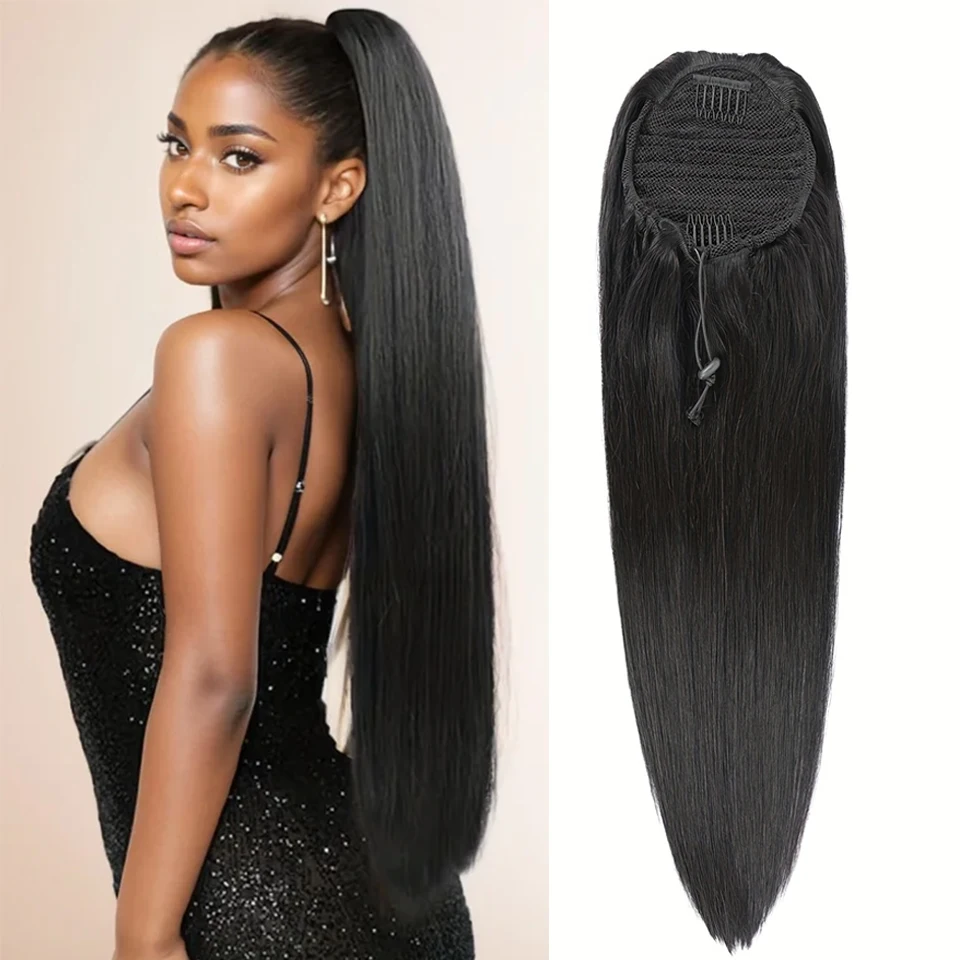 Straight Drawstring Ponytails Extension 10