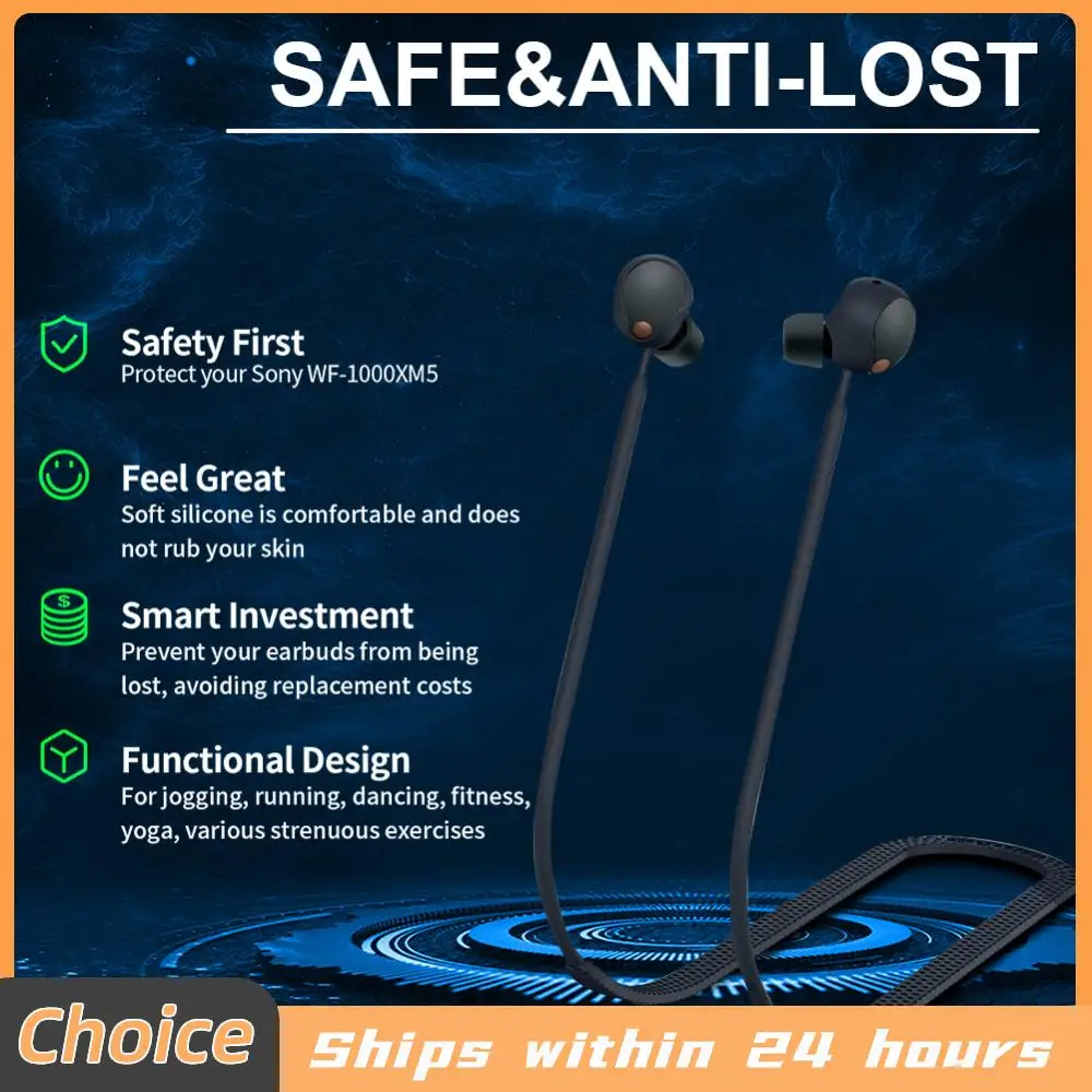 

Ремешок для наушников с защитой от падения, держатель для наушников с защитой от скольжения, удобный для переноски, простой в использовании, ремешок для наушников для занятий йогой, бегом, танцами