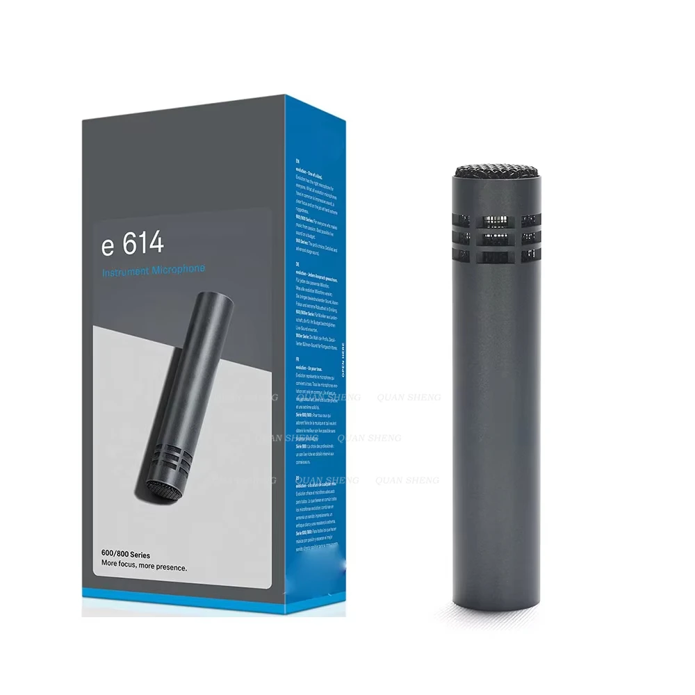 

E614 Суперкардиоидный конденсаторный микрофон, металлический микрофон, сценическое представление для студийных барабанов, инструментов
