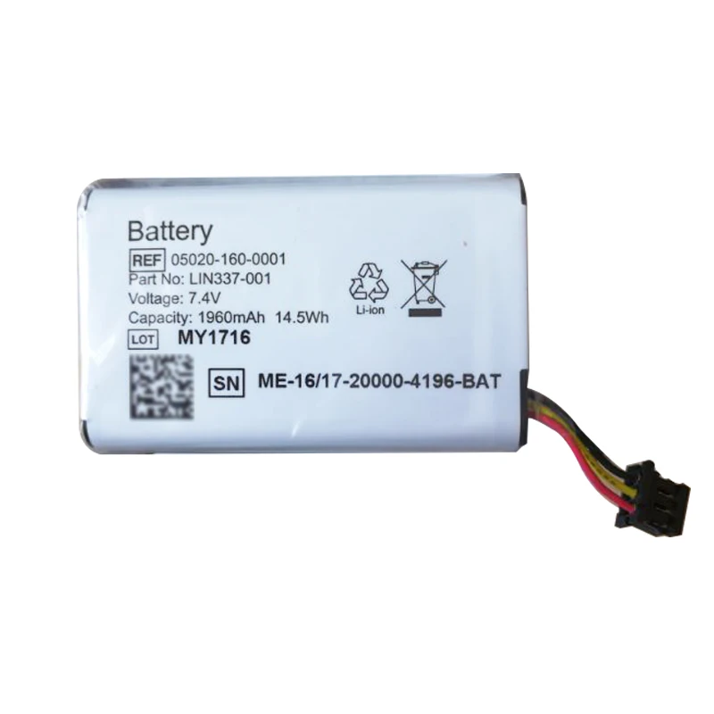 UGB New 05020-160-0001 Battery For Qcore Sapphire Hospira REF 05020-160-0001 LIN337-001 MY1716 16354-01 37990 Battery 1960MAH