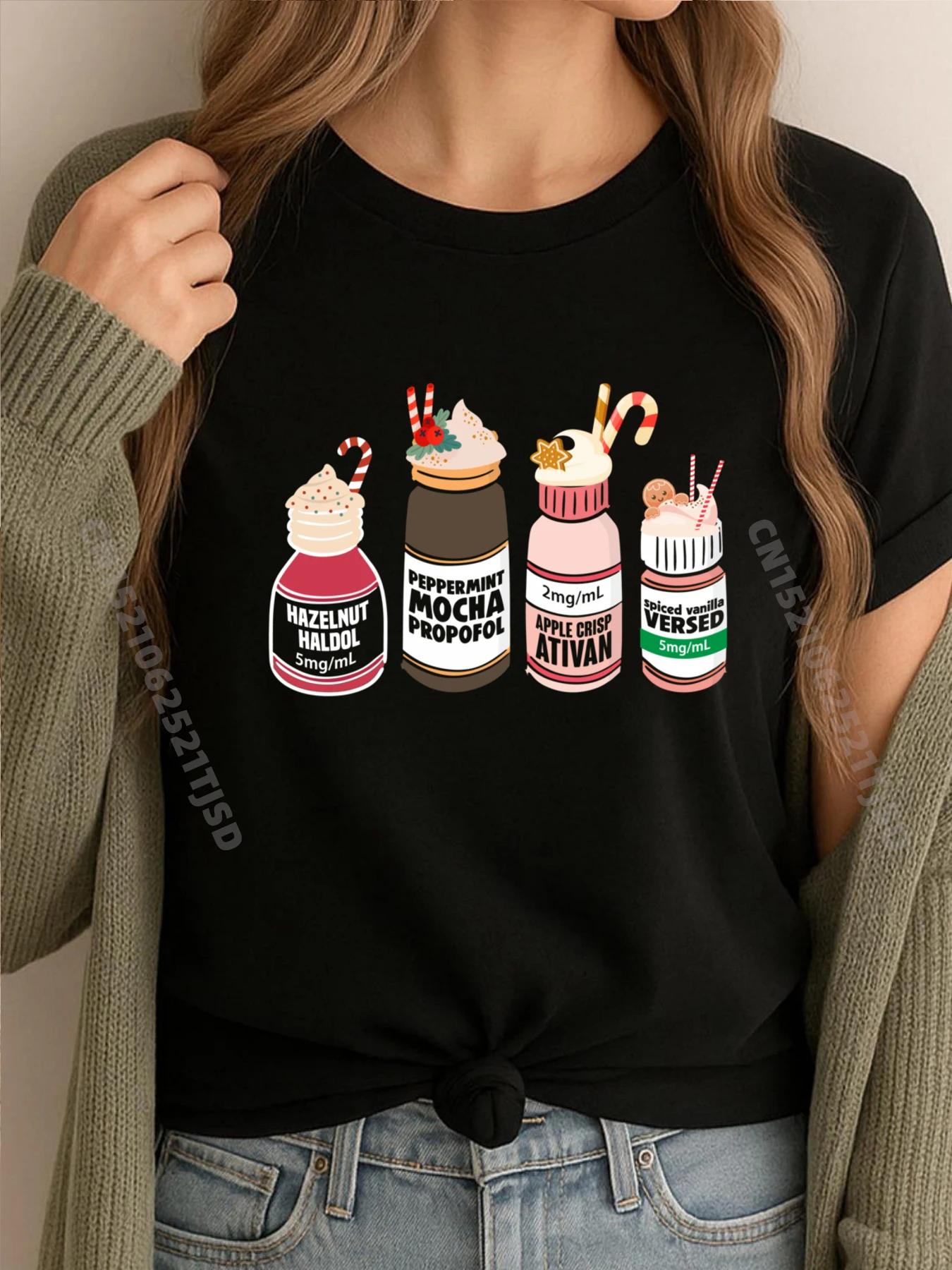 

Peppermint Mocha Propofol Cute Christmas Graphic Tees Woman Man Clothes