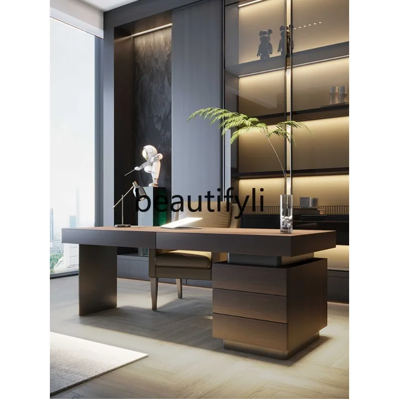 

Italian Minimalist Light Luxury Desk High-end Design Sense Computer Desk Home Modern Office Desk