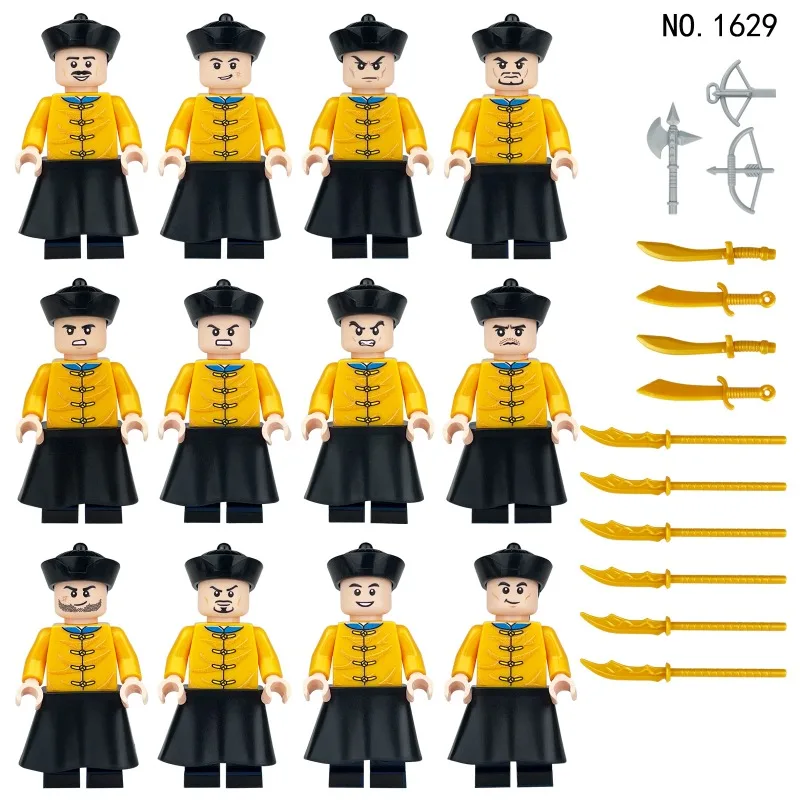 Home accessories Qing Dynasty Characters 1633 Ancient ** Soldier Figure Royal Guard Doll Children's Assembling Toys