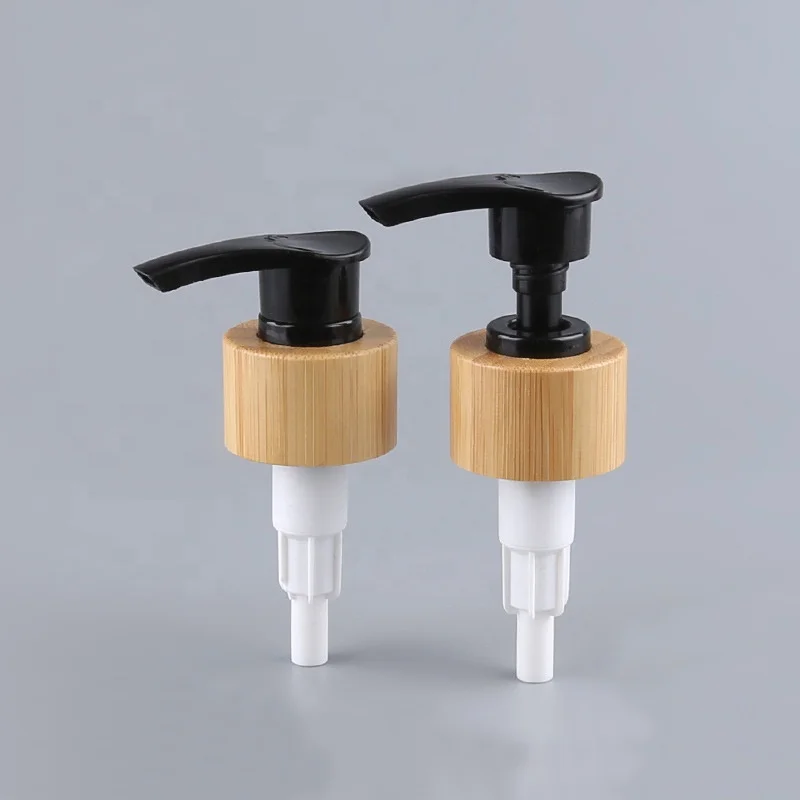 5pcs Wholesale 24mm bamboo wooden pump 28/410 hand soap dispenser 28 mm lotion pump for hand washing