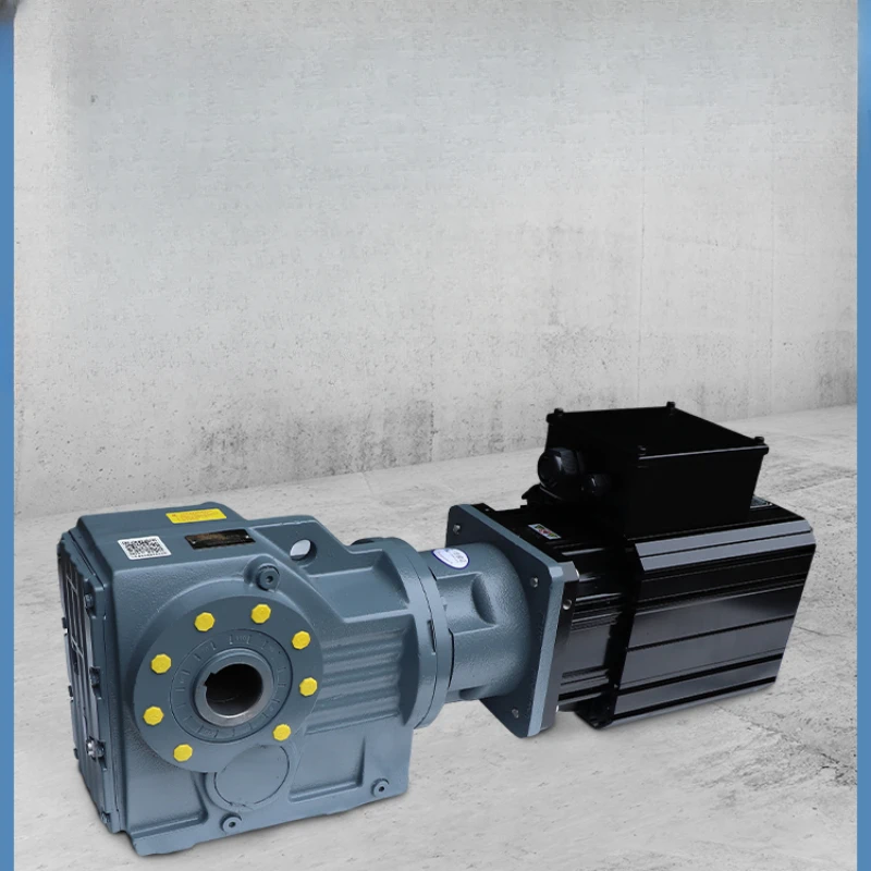 Bevel gear hardened gear reducer Horizontal hollow shaft servo motor High precision gear reducer