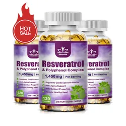 Resveratrol Capsules-Antioxidant Supplement - Support Circulatory Health and Overall Wellness-Smooth Skin