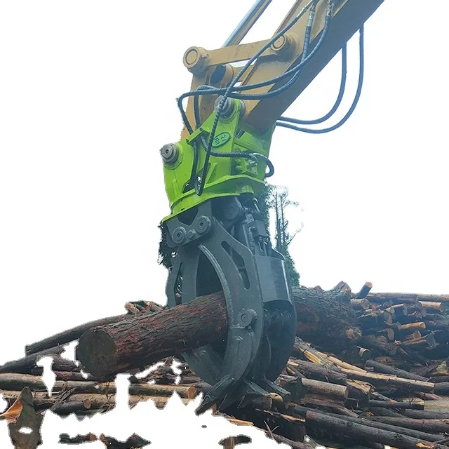 

374D Excavator Hydraulic Rock Grapple With Core Motor Engine Pump Components