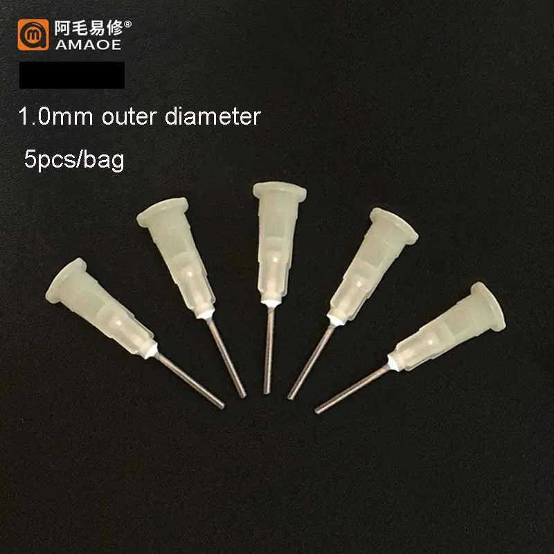 Amaoe Dispensing Syringe Needles 1.0 MM 1.2 MM Outer Diameter For Solder Paste Flux Welding Mobile Repair Tools