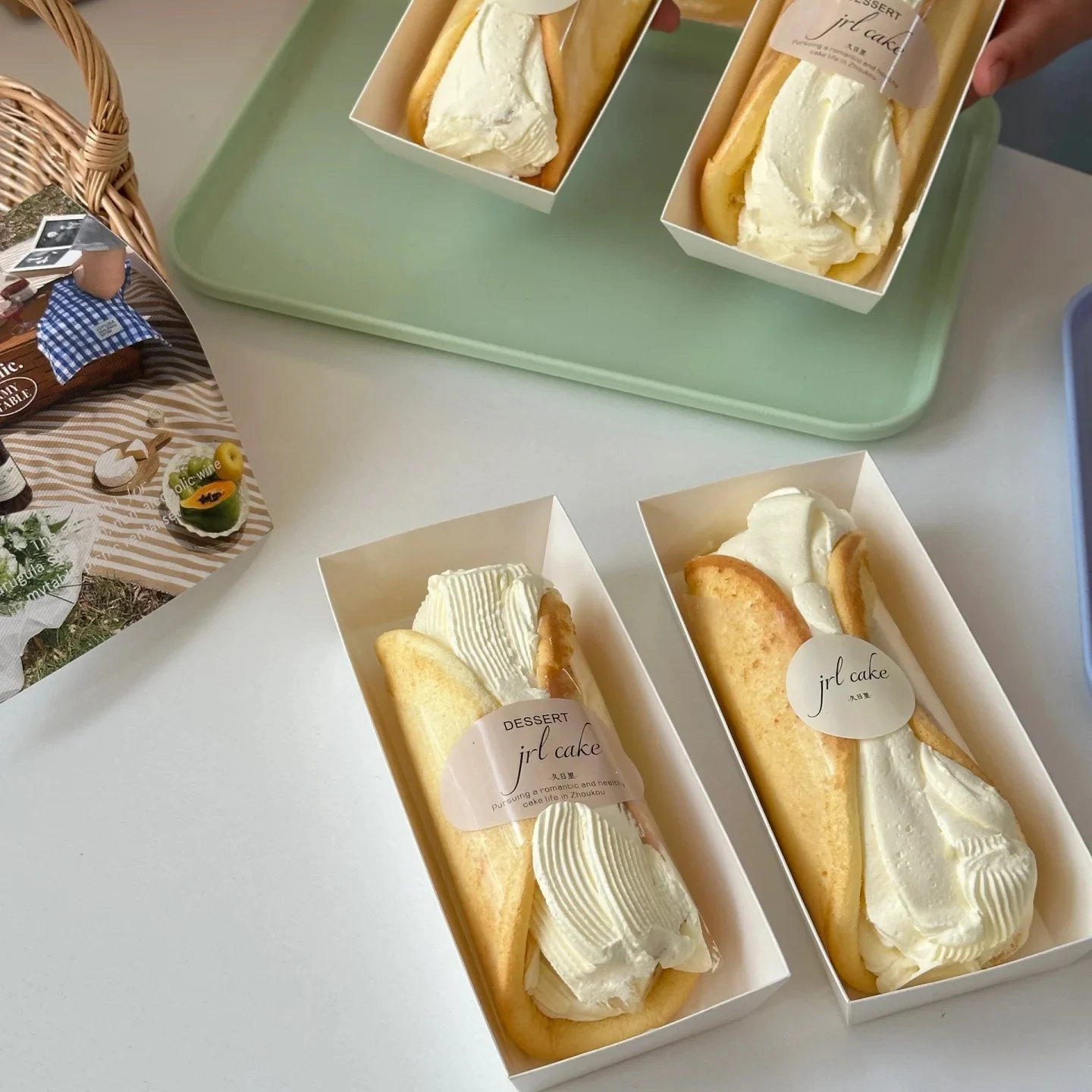 東京バナナケーキベーキングペストリーボックス小さなサツマイモパンタオルロール包装紙箱キッチン調理器具バーベキュー用品