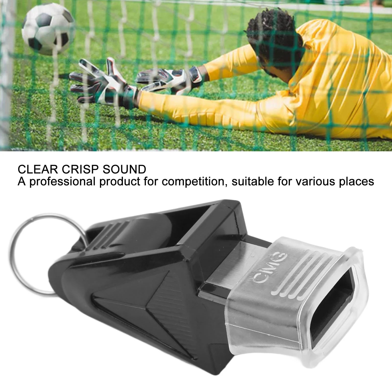 صافرة كرة السلة، صفارة رياضية بلاستيكية شفافة ذات صوت هش مع حبل للتدريب على النجاة في صالة الألعاب الرياضية، صفارة كرة القدم