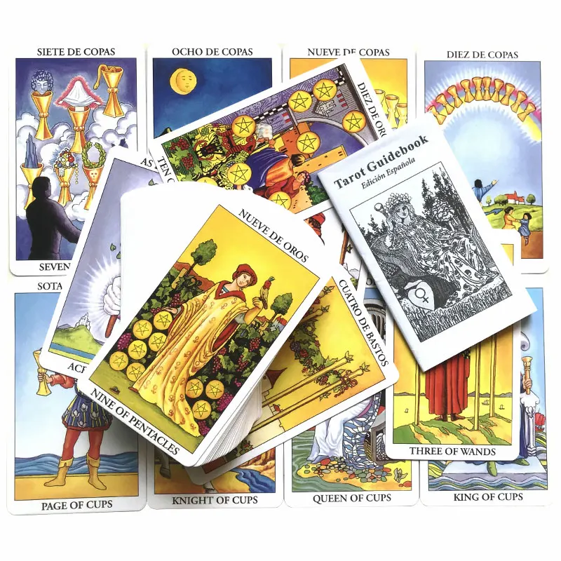 Spanish: Rider Tarot  And Beginners Tarot Card Fate Divination Prophecy Card Family Party Game Tarot Spanish Options