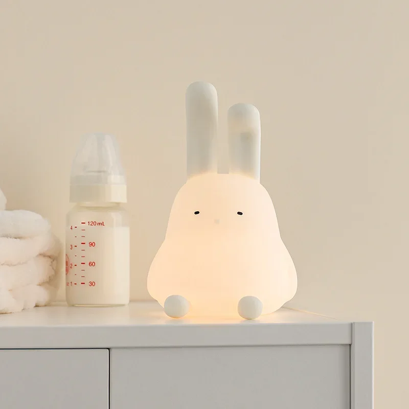 

Cute Rabbit Mood Light Timing Lamp Dimmable Led Soft Nightlight for Baby Girlfriend Gift Children's Night Lights Kids Room Decor