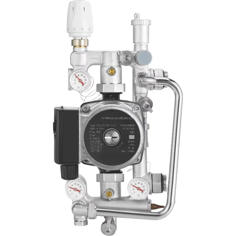 

Thermostatic Mixing Control Valve Manifold Underfloor Water Heating Mixed Center System Without Pump