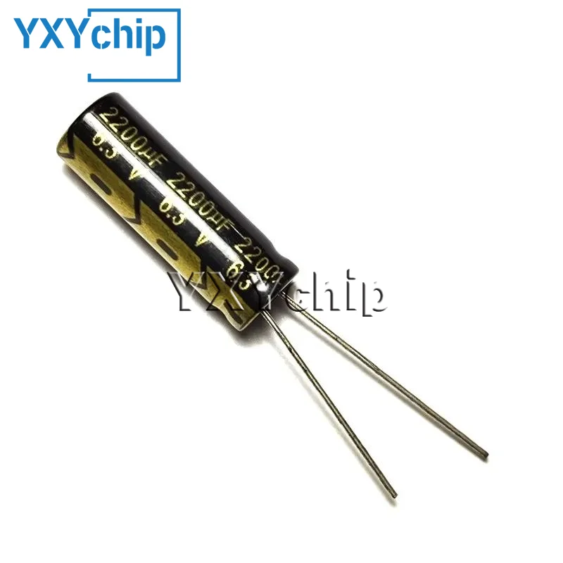 

50pcs 2200uF 6.3V 2200MFD 6.3WV 8*25mm Aluminum Electrolytic Capacitor Radial