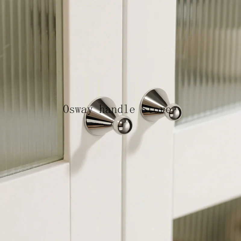 

Ручка Sunny Doll, минималистичная, серебристая, с одним отверстием, латунная, для дверцы шкафа, ящика, гардероба, в стиле антиквариат, новая, в китайском стиле